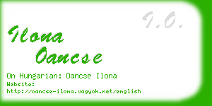 ilona oancse business card